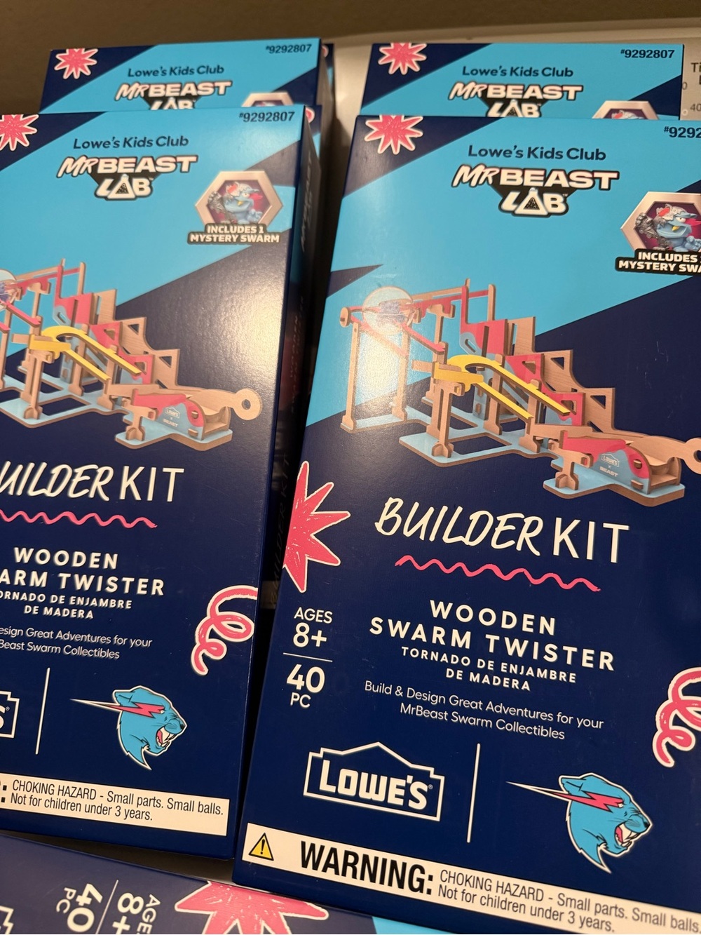 MrBeast Lab Builder Kit - Blue & Pink Wooden Swarm Twister